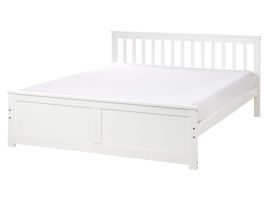 OLEA Bedframe Wood 160 x 200cm EU Kingsize Bed White