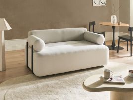 BACOVI Fabric 2 Seater Sofa - Off White
