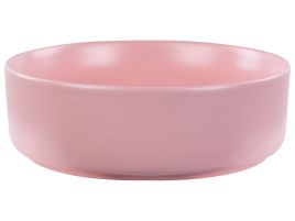 Ceramic Countertop Basin Diameter 370 mm Pink GUDAR