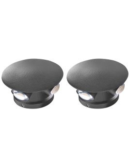 Set of 2 Outdoor LED Wall Lights MAURICE Black
