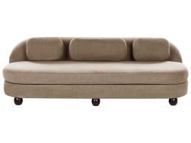 3 Seater Fabric Sofa Light Brown FANSEN