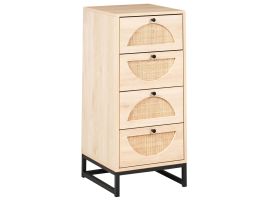 VERDANCE Oak Finish Chest of Drawers - Tallboy, Medium-sized, 4 Drawers