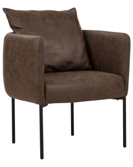 Armchair MALMOS Faux Leather Dark Brown