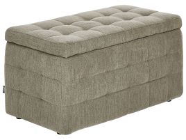 Fabric Storage Ottoman Olive Green MICHIGAN