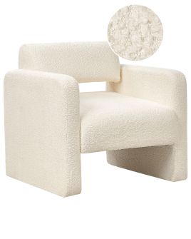 Armchair HALLSBERG Boucle Off-White
