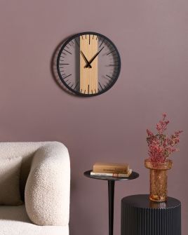 ULVAREN Wall Clock - Black and Brown