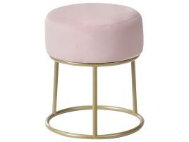 MORNWOOD Velvet Footstool - Pink