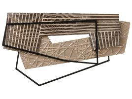 BRENTWELL Wall Decor Metal - Brown