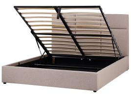 LRGOAD Ottoman Bed Fabric 160 x 200 cm (EU King Size) Taupe