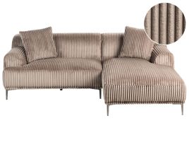 Corner Sofa - SUENTM Left Hand Facing Jumbo Cord Light Brown