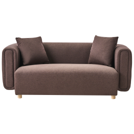 VELTHANE Fabric 2 Seater Sofa - Dark Brown