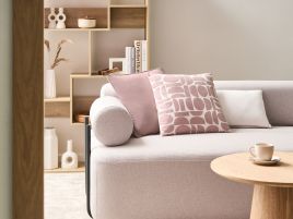 PAXUFA Cotton Decorative Cushions Set of 3 - Pink