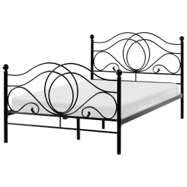 QUELLIEN Small Double Metal Bedframe - Black