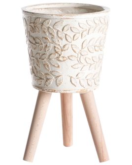 ALTARIOS Elevated Plant Pot Ceramic 26 cm Off-White