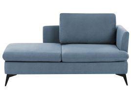 SIZVOE Right Hand Fabric Chaise Lounge Blue