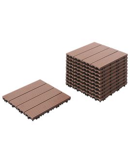 Outdoor Flooring ATELETA Wood-Plastic Composite (WPC) Brown