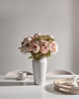 BIGOVI Artificial FLora Bouquet - Pastel Pink