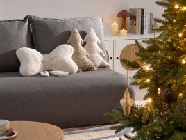 PAZEXI Boucle Decorative Cushions Set of 3 - Beige