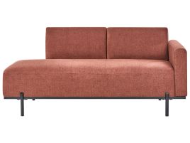 GRITTENDEN Faux Linen Chaise Longue - Red