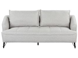 3 Seater Fabric Sofa Grey HOBRO