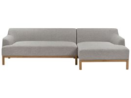 Left Hand Fabric Corner Sofa Grey SOSJO