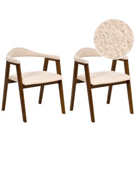 FIELDENMERE Wooden Dining Chairs - Set of 2 - Dark Brown