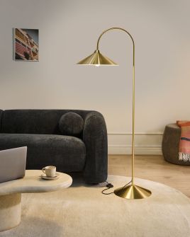 FEQEXI Metal Floor Lamp - Gold