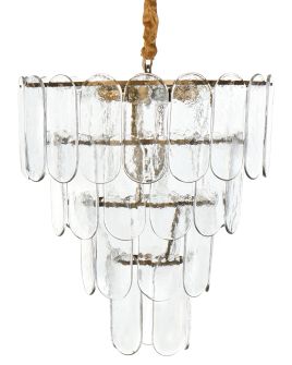STARFORD Glass Chandelier - Brass