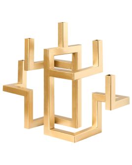 OAPOSR Candle Holder Metal 30 cm Gold