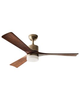 TADWELL Ceiling Fan with Light - Brown