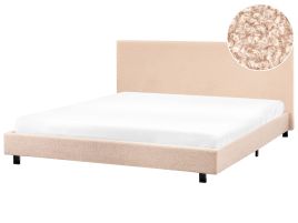 ALKEA Bedframe Boucle 180 x 200cm EU Super Kingsize Bed Beige