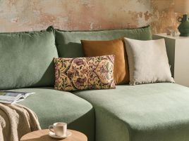 PARUXO Cotton Decorative Cushions Floral Pattern Set of 3 - Multi Colour