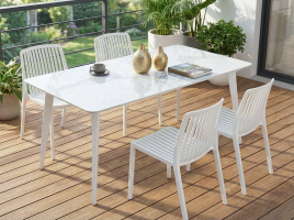DETAXI Garden Dining Table - White
