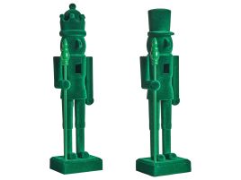 ELTHAMERE Set of 2 Figurines Nutcracker - Green