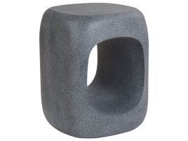 Accent Side Table Marble Effect Grey PELMO