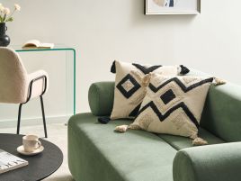 NAQEXI Boucle Ottoman Storage Pouffe - Light Brown