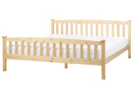 CIVERNY Bedframe Wood 180 x 200cm EU Super Kingsize Bed Light Wood