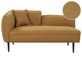 Left Hand Boucle Chaise Lounge Mustard CHEVANNES