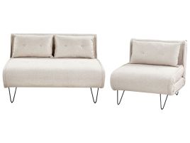 Fabric Sofa Set Light Beige VESTFOLD