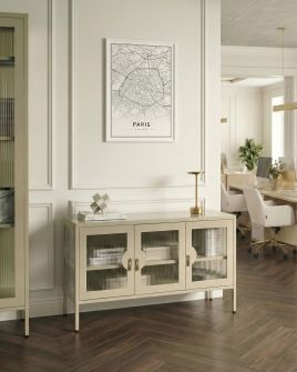 KAGEXI 3 Door Sideboard - Light Beige