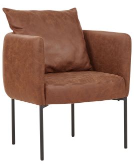 Armchair MALMOS Faux Leather Brown