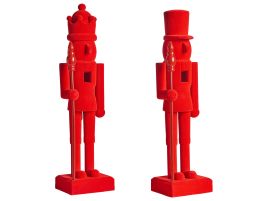 ELTHAMERE Set of 2 Figurines Nutcracker - Red