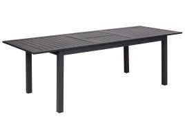 Extending Aluminium Garden Dining Table 180/240 x 90 cm Dark Grey SKALOMA