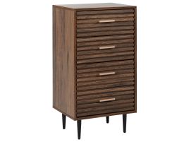 NOCTURA Oak Finish Chest of Drawers - Tallboy, Medium-sized, 4 Drawers