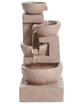 VALLESILELNA Garden Water Feature Light Brown