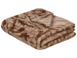 Blanket BAKIRA Faux Fur 150 x 200 cm Brown