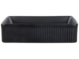Ceramic Countertop Basin 500 x 340 mm Black GELDO