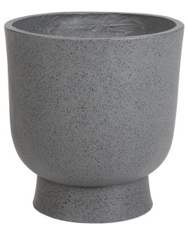 Plant Pot GINKGO Ceramic 36 cm Dark Grey