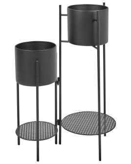 Plant Stand ULMUS Metal 58 cm Black