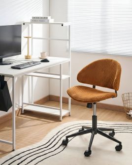 KASERO Corduroy Office Chair - Orange